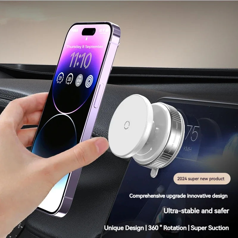 Vacuum Magnetic Car Phone Holder, Universal Suction Cup